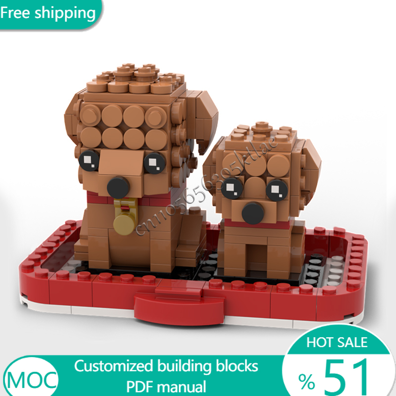 Kids Toys Blocks - 293 PCS Hewan Goldendoodle Dan Anak