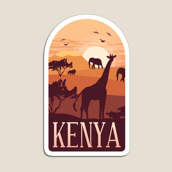 Kids Toys Kenya - Magnet Desain Afrika Kenya untuk Organizer