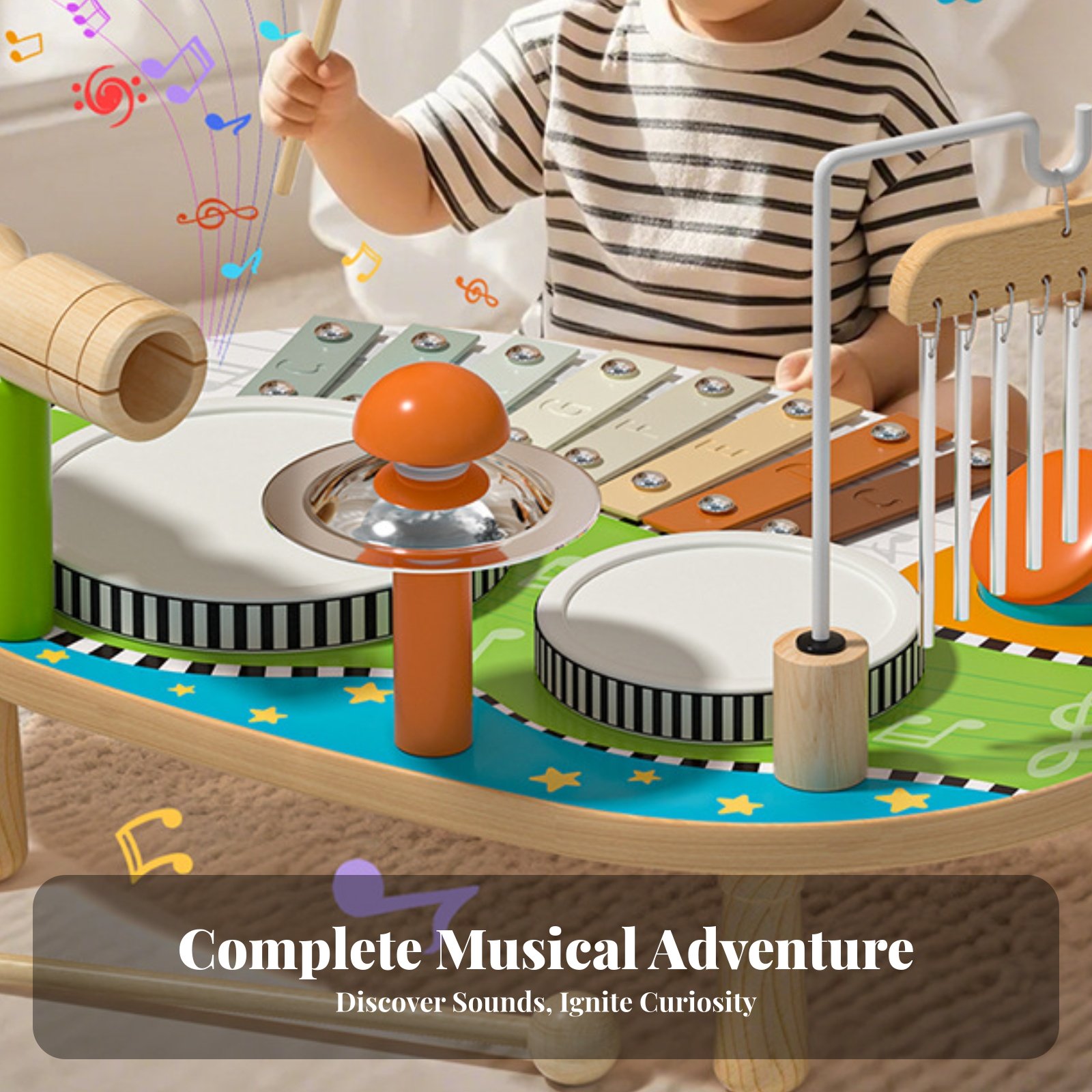 Kids Toys Xylophone - Mainan Drum dan Xylophone Anak-anak Set
