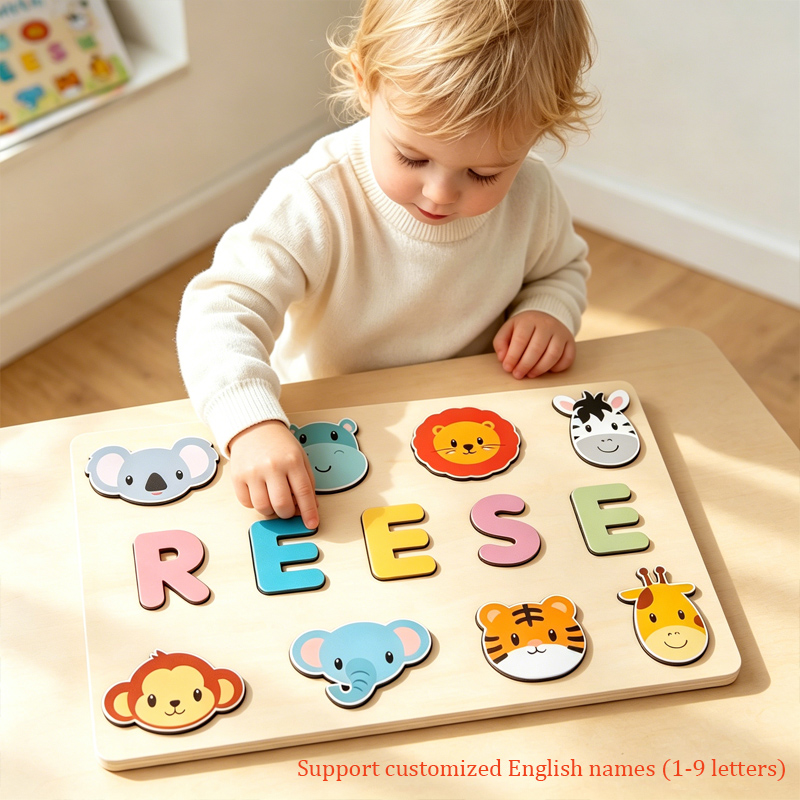 Puzzle Kayu Pribadi Montessori - Kids Toys Names ulasan dan harga