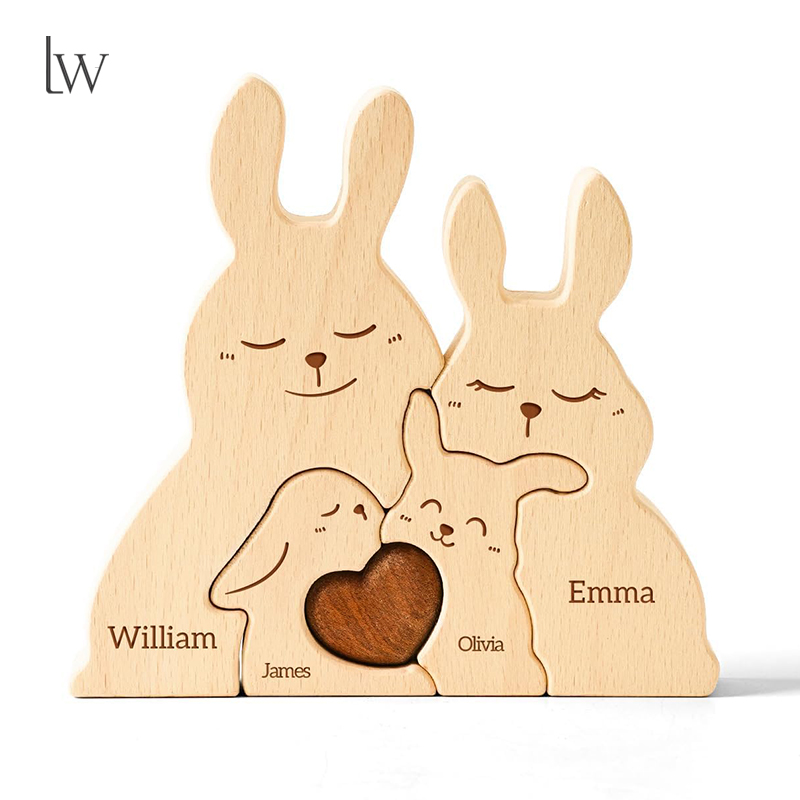 Puzzle Keluarga Kelinci Kayu y - Kids Toys Names ulasan dan harga