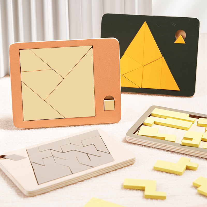 Teka-teki Jigsaw Puzzle geomet - Wooden Puzzle Kids ulasan dan harga